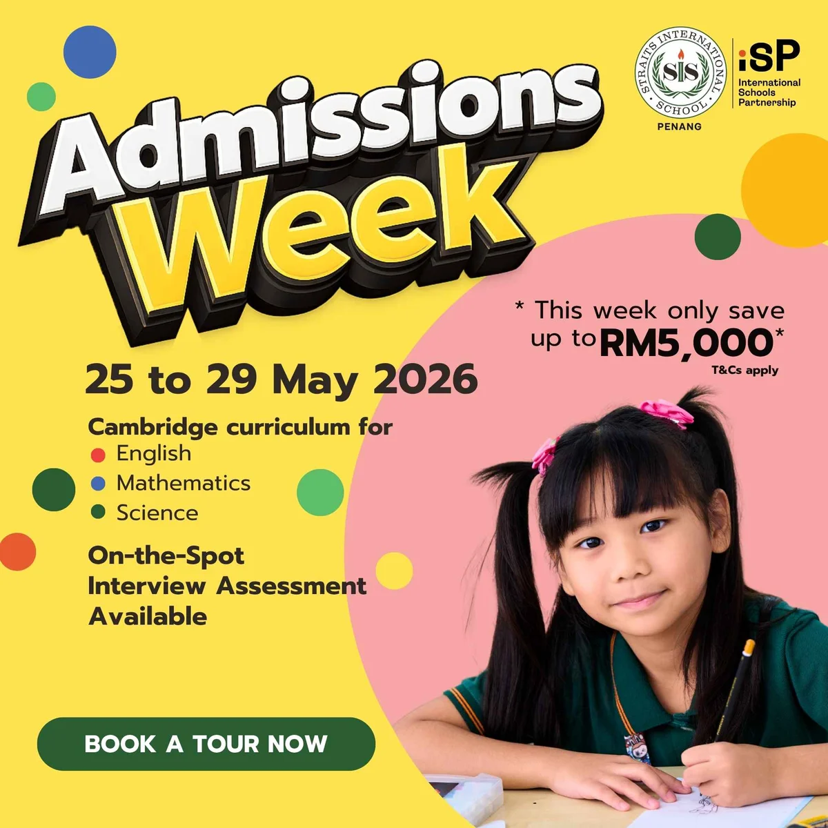 Admissions Week at Straits International School Penang | Cambridge School in Penang